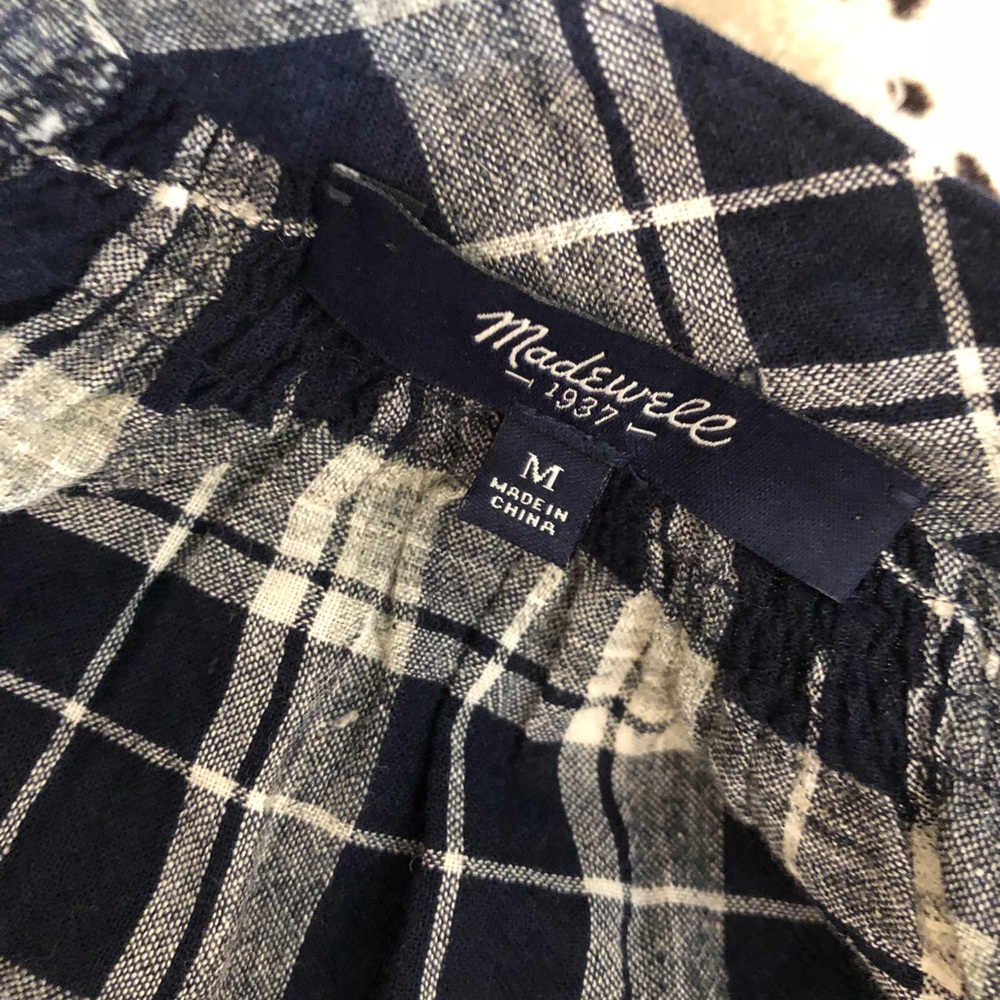 Madewell Tassel Peasant Blouse Top - Picture 6 of 7